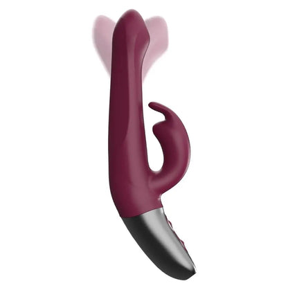 Titanz Rotating 5 Inch Rechargeable Silicone Rabbit Vibrator With Clit Stimulation Purple