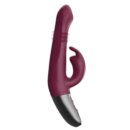 Titanz Rotating 5 Inch Rechargeable Silicone Rabbit Vibrator With Clit Stimulation Purple