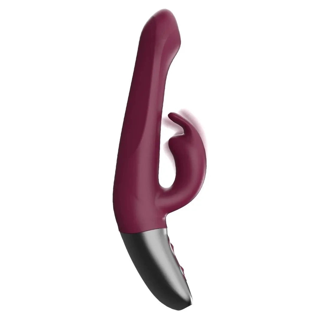 Titanz Rotating 5 Inch Rechargeable Silicone Rabbit Vibrator With Clit Stimulation Purple
