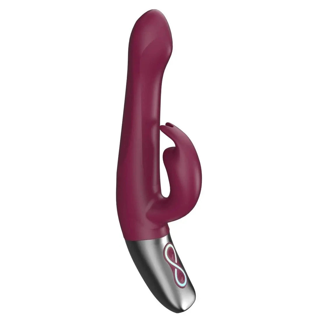 Titanz Rotating 5 Inch Rechargeable Silicone Rabbit Vibrator With Clit Stimulation Purple