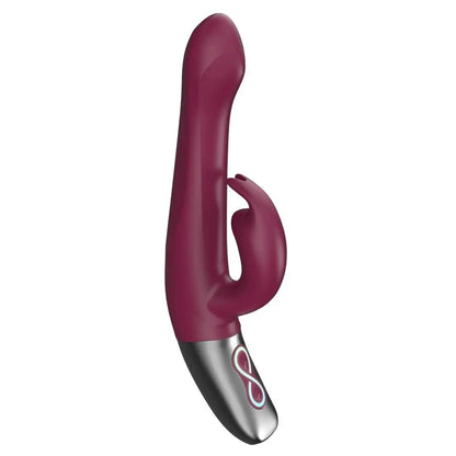 Titanz Rotating 5 Inch Rechargeable Silicone Rabbit Vibrator With Clit Stimulation Purple
