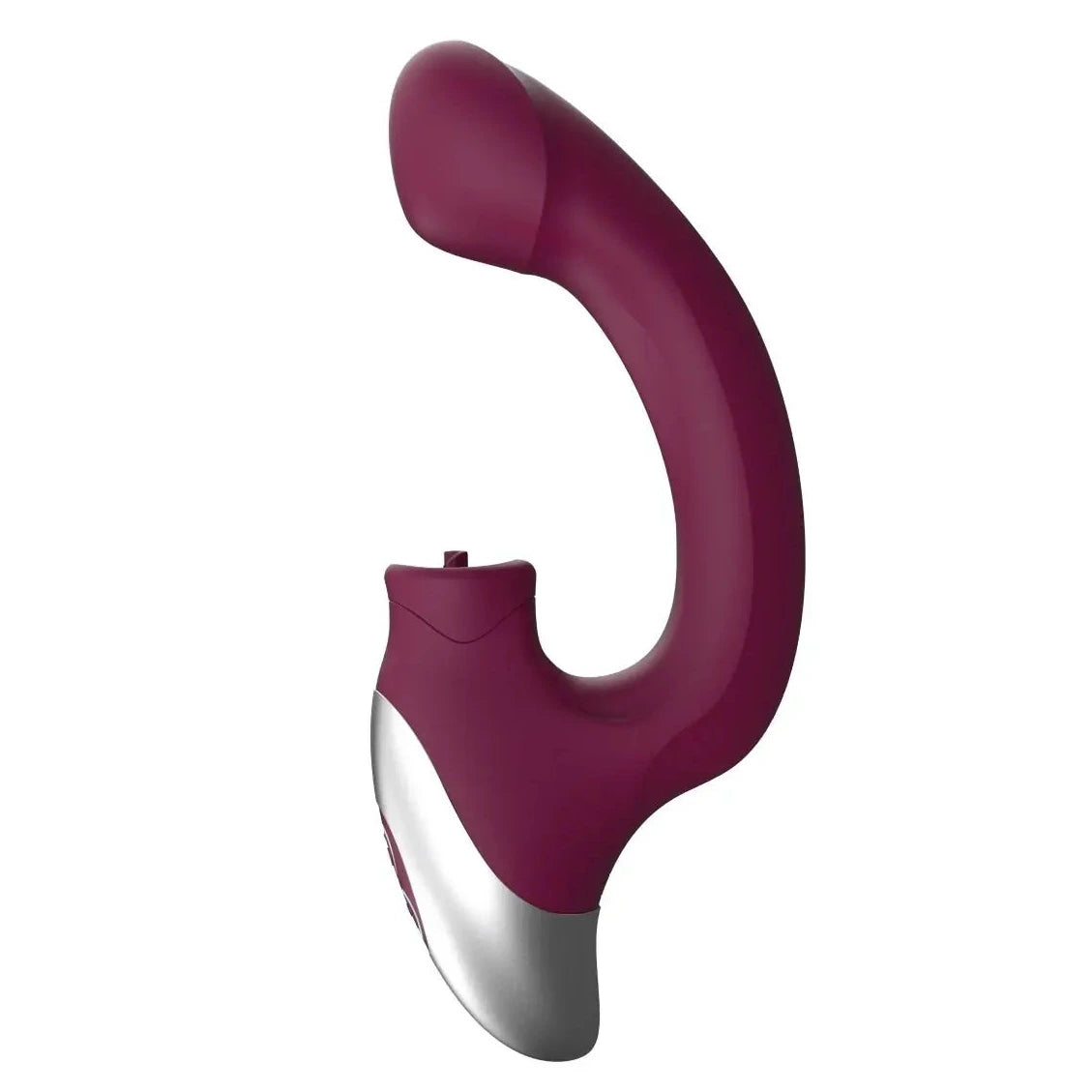 Titanz Silicone G-Spot & Clit Tickler Rechargeable Dual Vibrator Purple on a white background