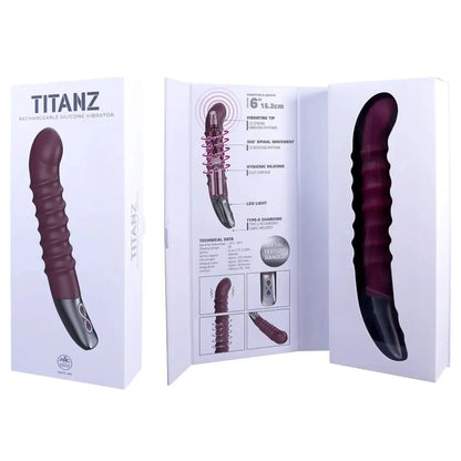 Sexual product packaging with detailed information on a white background
