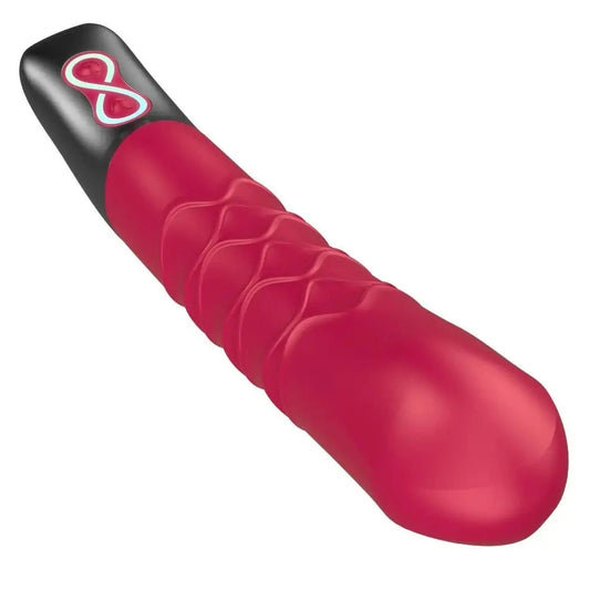 Titanz Thrusting Silicone G-Spot Anal Prostate Vibrator USB Rechargeable Massager Pink on a white background