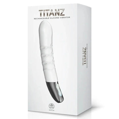 Titanz mechanical silicone vibrator packaging on a white background