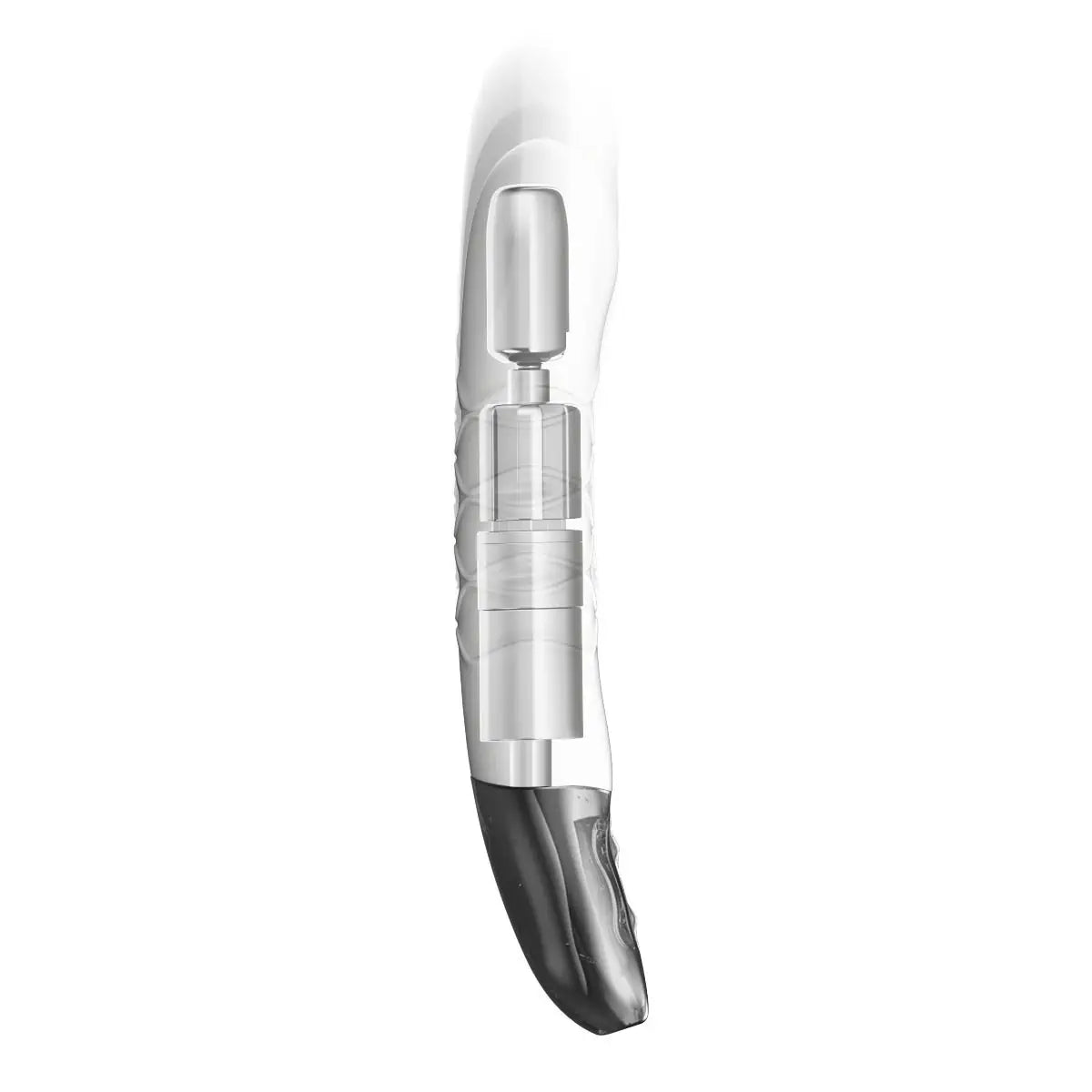 Titanz Thrusting Silicone G-Spot Anal Prostate Vibrator USB Rechargeable Massager White on a white background