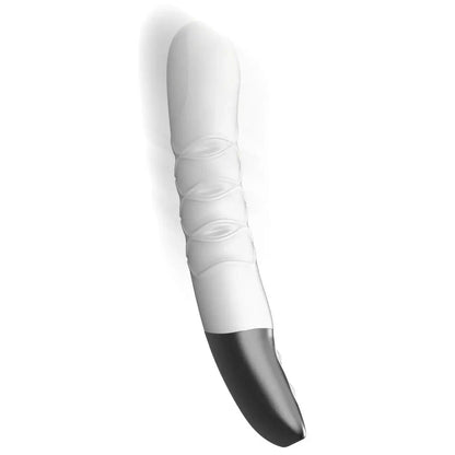 Titanz Thrusting Silicone G-Spot Anal Prostate Vibrator USB Rechargeable Massager White on a white background