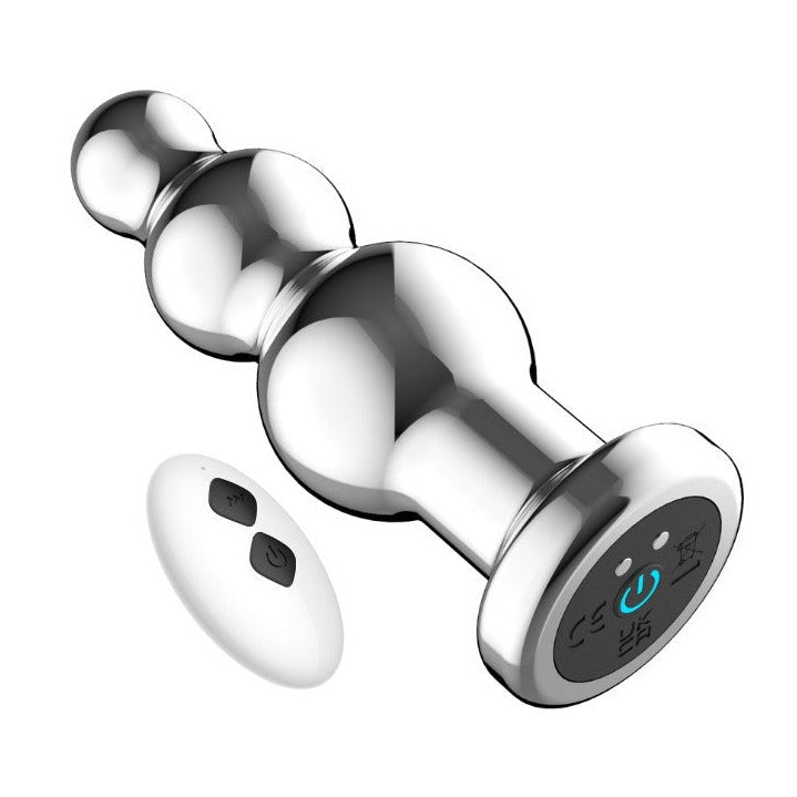 Silver electronic anal device with a digital display on a white background