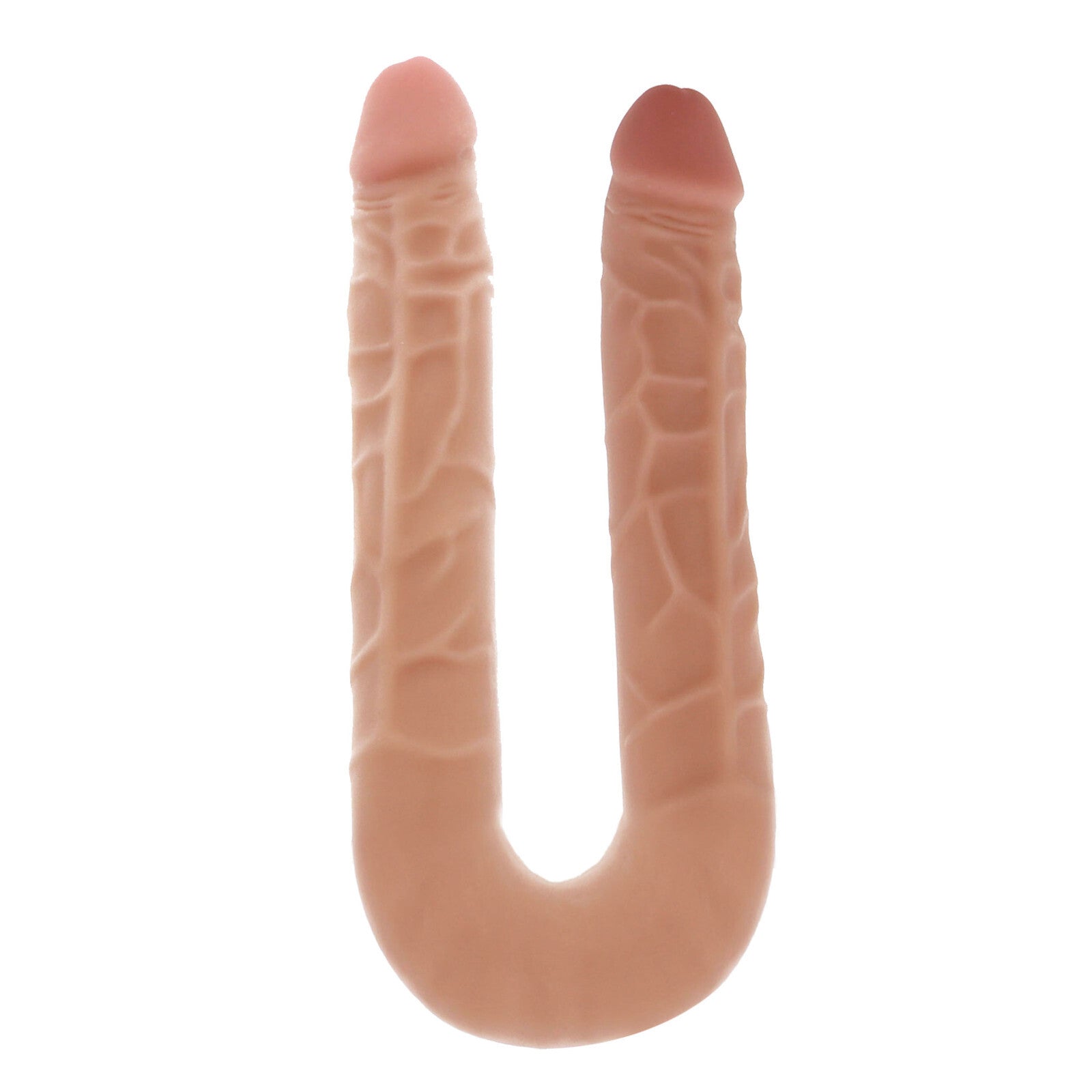 Silicone product shaped like a 'U' with textured surface on a white background