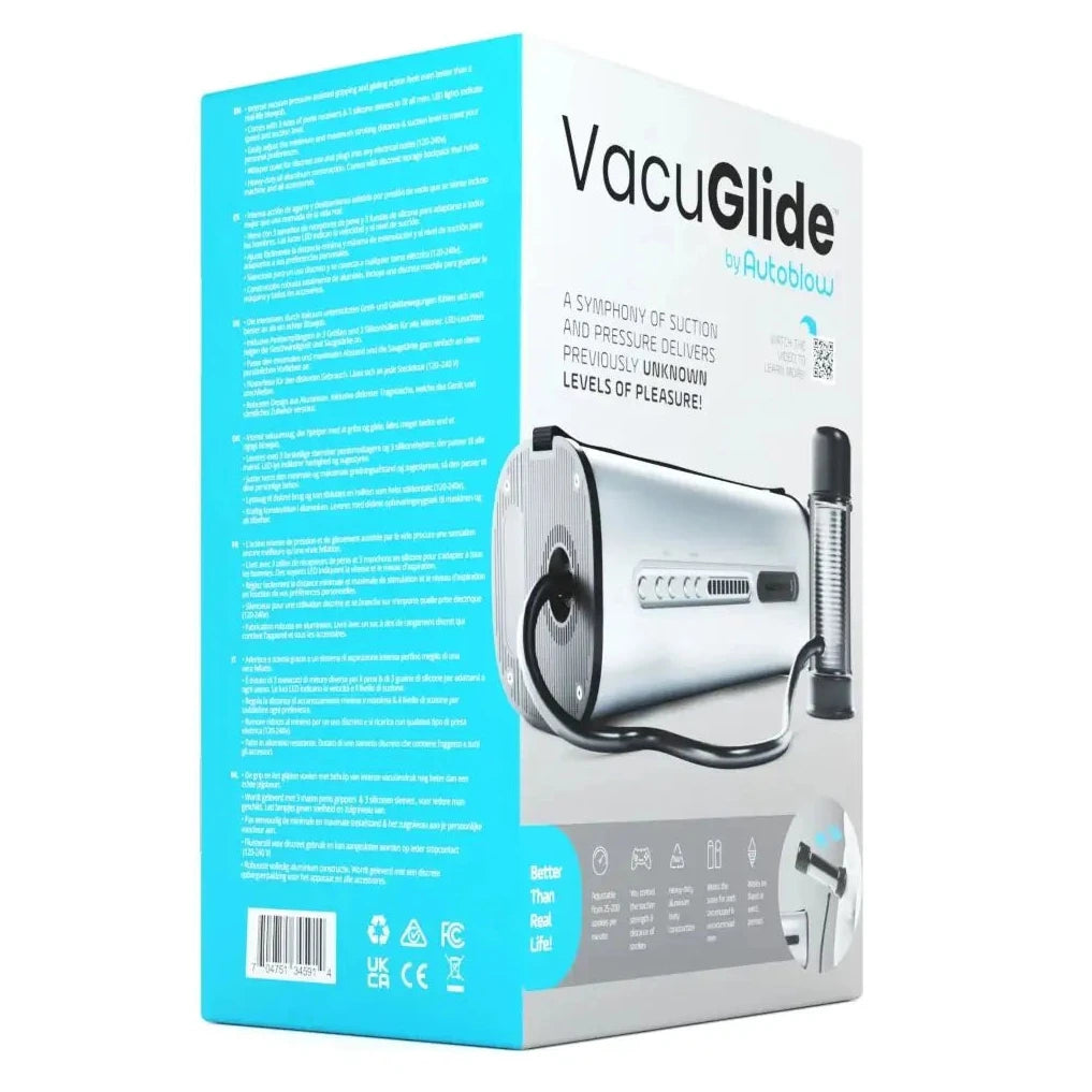 VacuGlide packaging with product image on a white background
