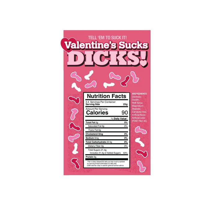 Valentine's Sucks Dicks Penis Mints Novelty Edible Gift