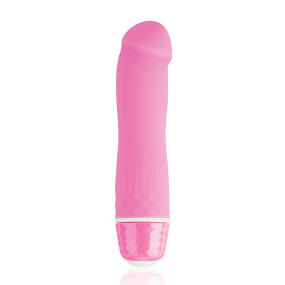 Pink electronic massage device on a white background