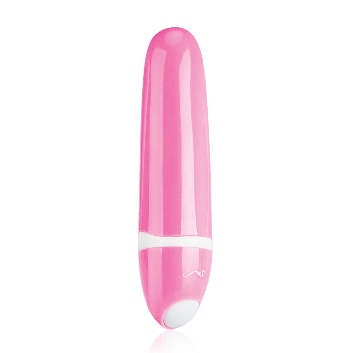 Pink and white electronic massager on a white background