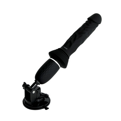 Black adjustable stand with suction cup on a white background