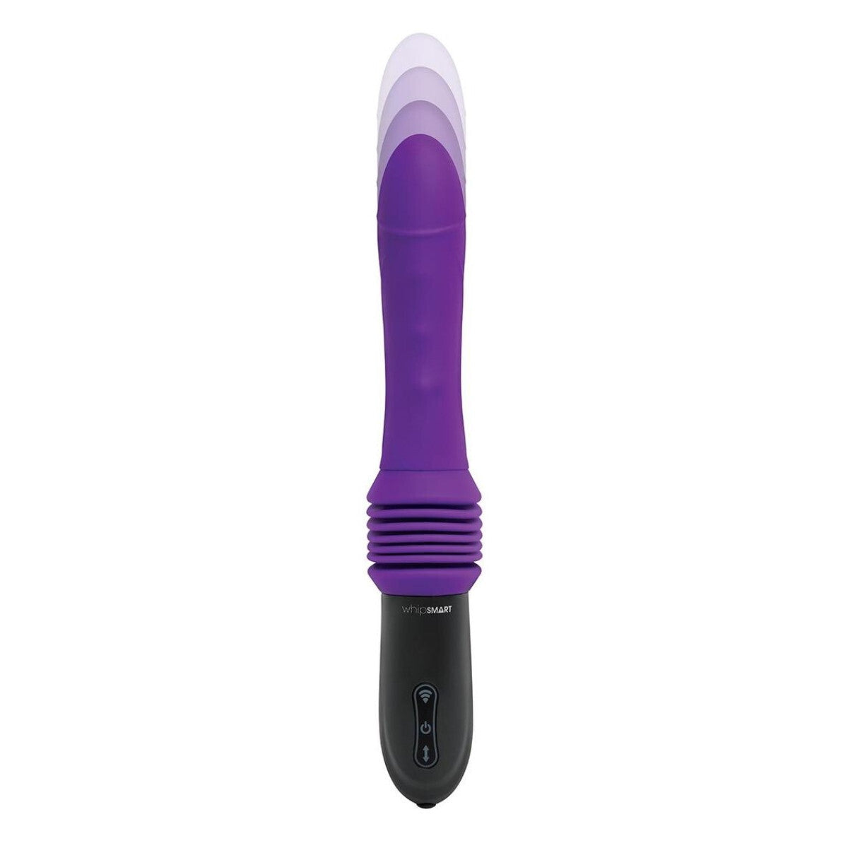 Purple and white electronic massage device on a white background