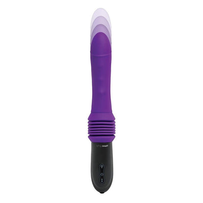 Purple and white electronic massage device on a white background