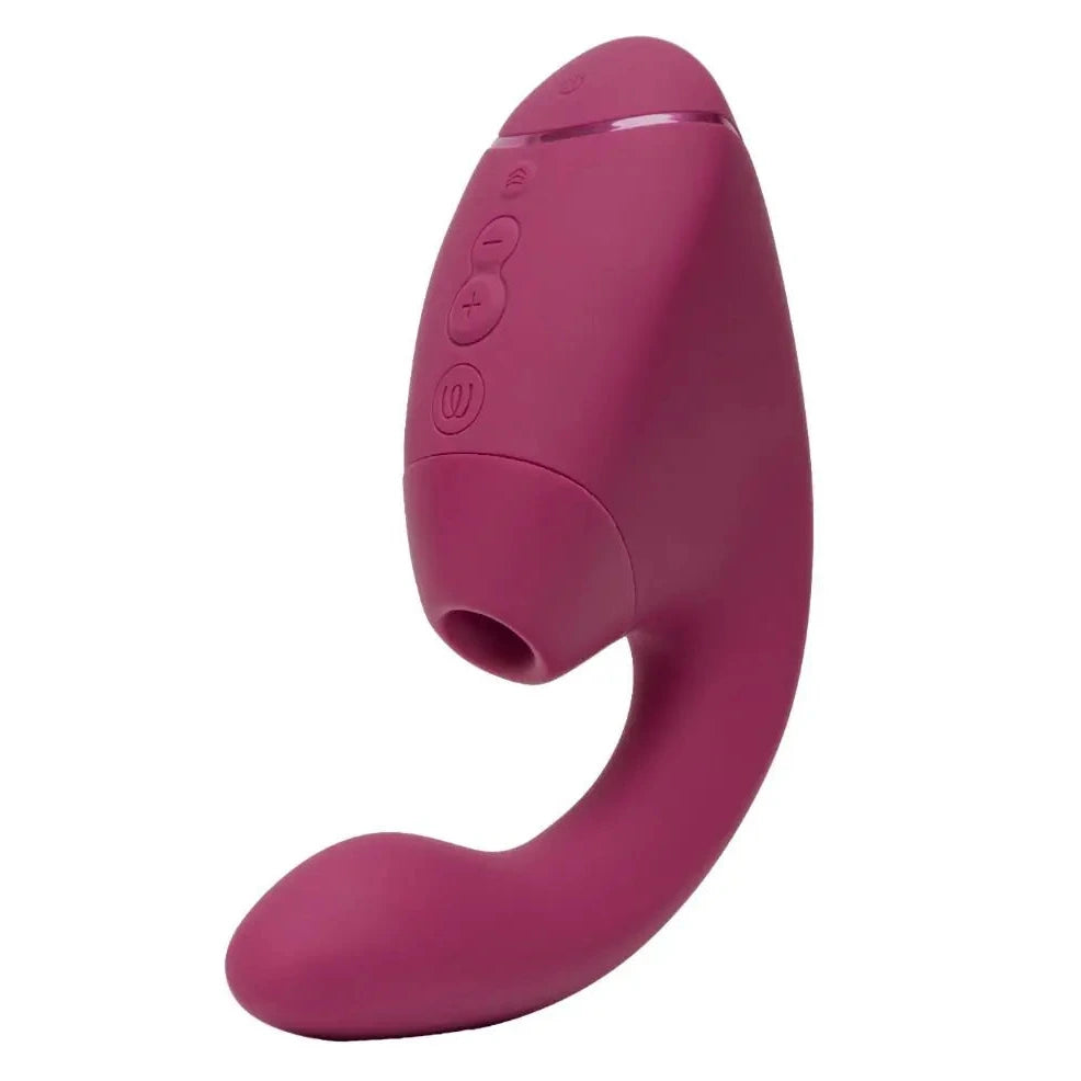 Womanizer Next Duo Dusky Pink Advanced 3D Pleasure Air With G-Spot Vibrations on a white background