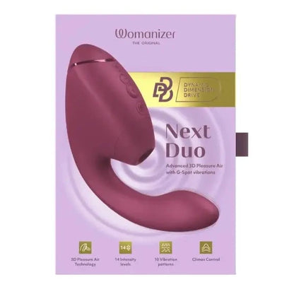 Womanizer Next Duo product with packaging on a white background