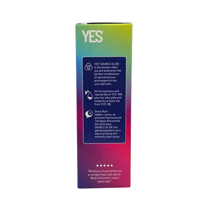 Colorful box with 'YES' branding and text on a white background