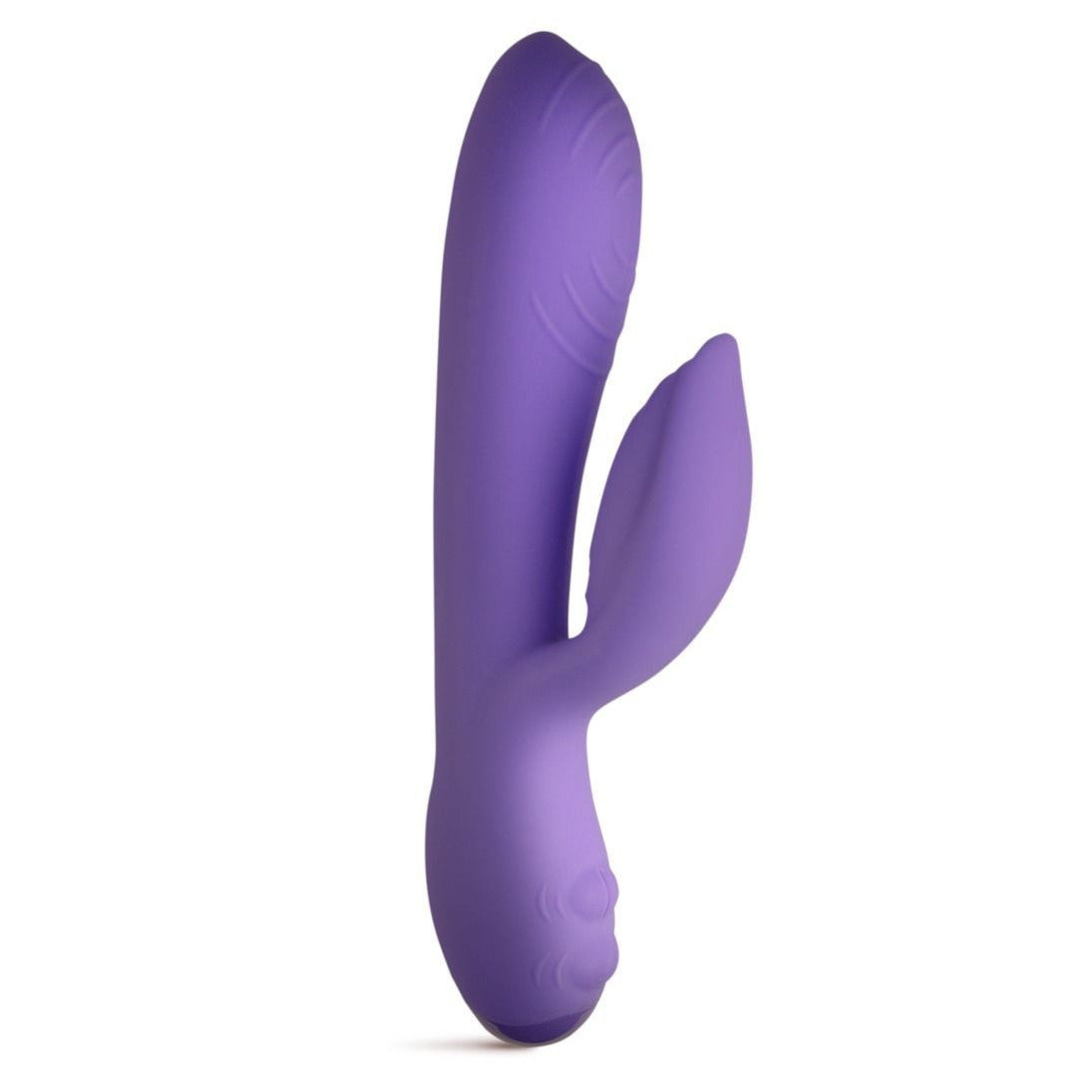 Purple sex toy with a rabbit-like design on a white background
