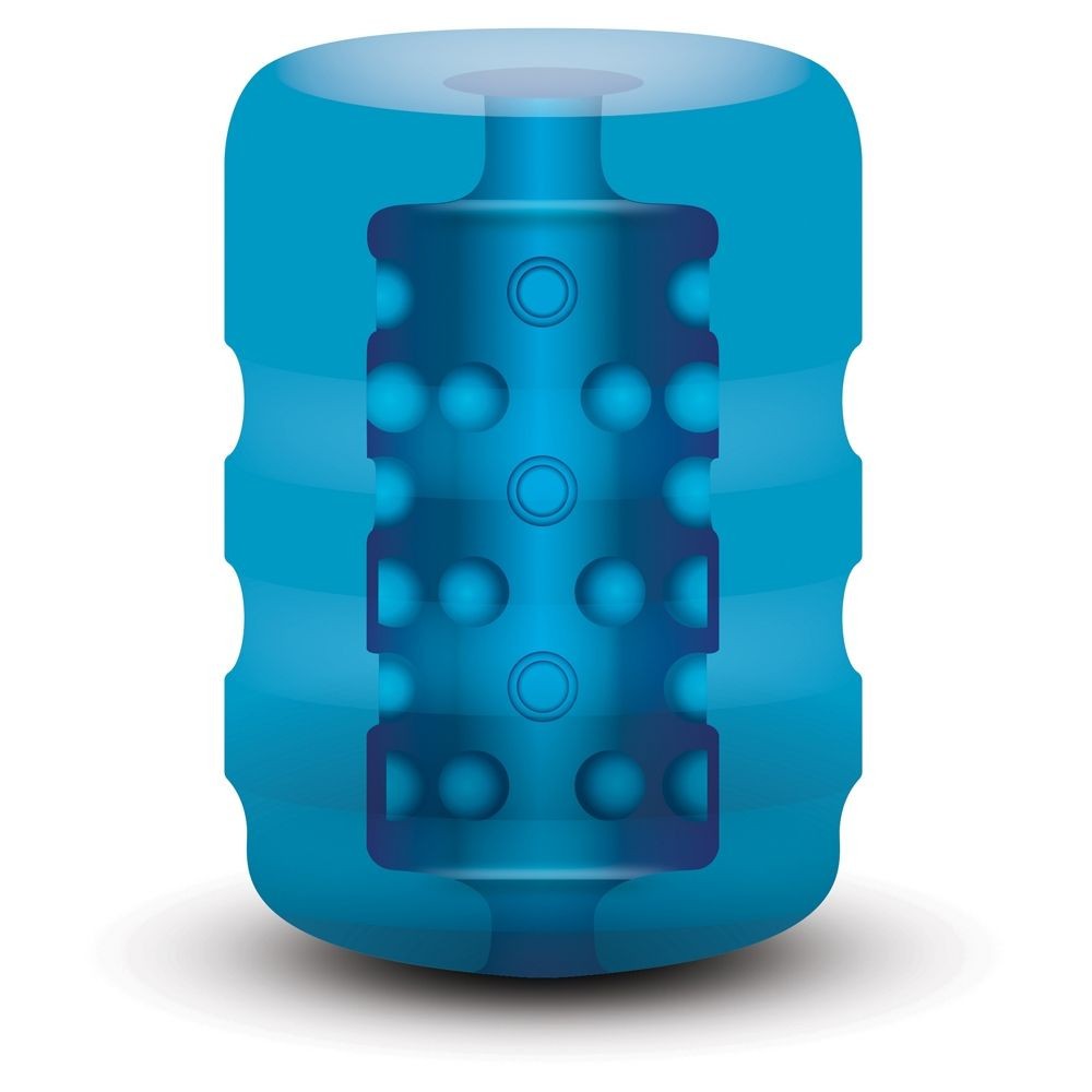 Zolo Backdoor Pocket Stroker Blue Anal Texture Male Masturbator Blowjob Enhancer