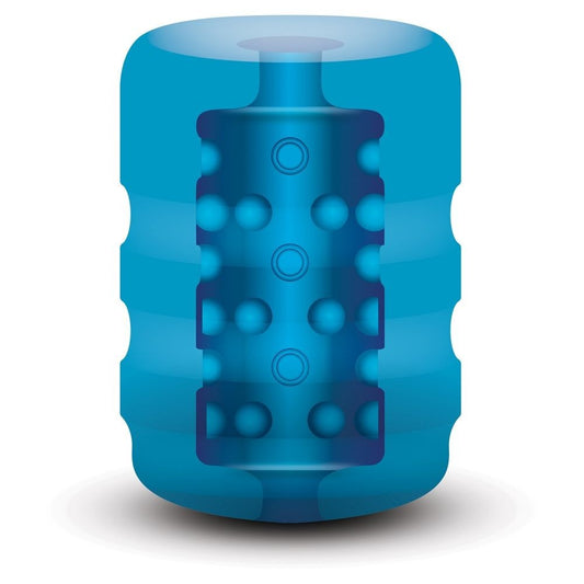 Zolo Backdoor Pocket Stroker Blue Anal Texture Male Masturbator Blowjob Enhancer