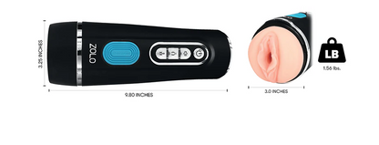 Black electronic device with measurement details on a white background