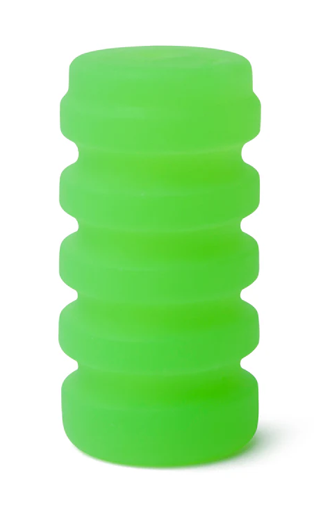 Green silicone sleeve on a white background