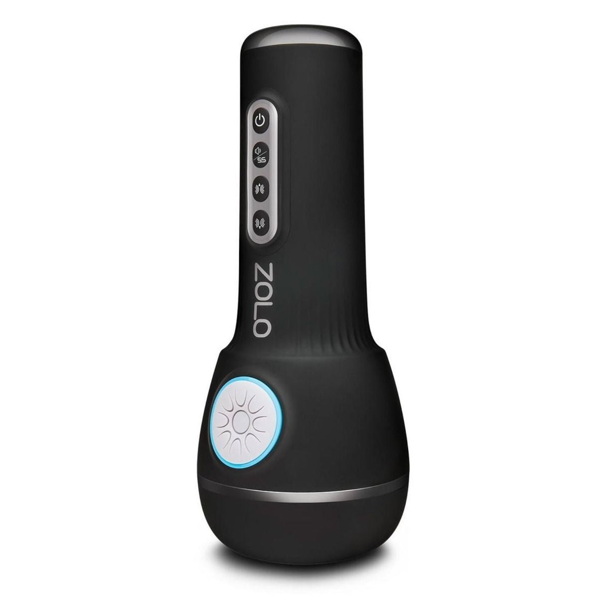 Black handheld auto masturbator with 'Zolo' branding on a white background