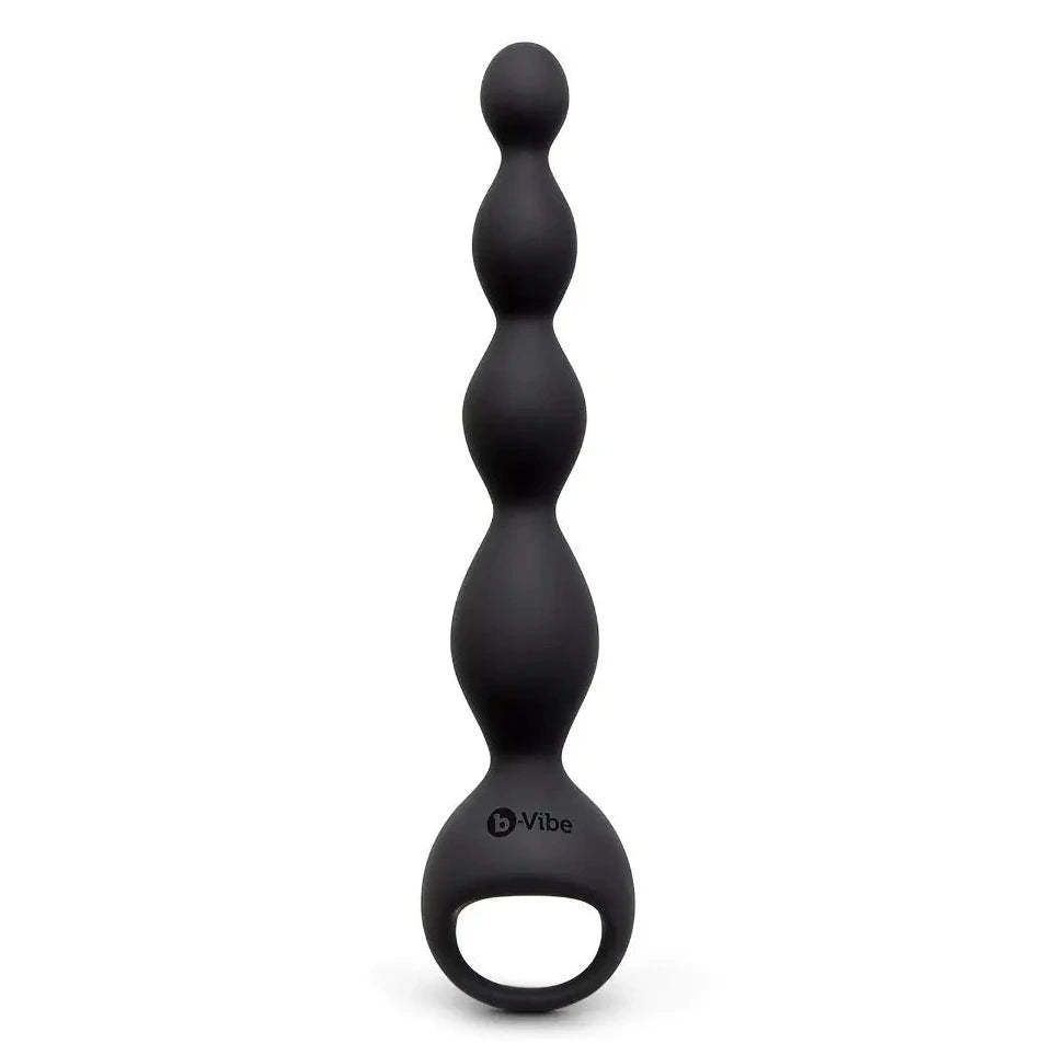 Black silicone anal wand with 'b-Vibe' branding on a white background