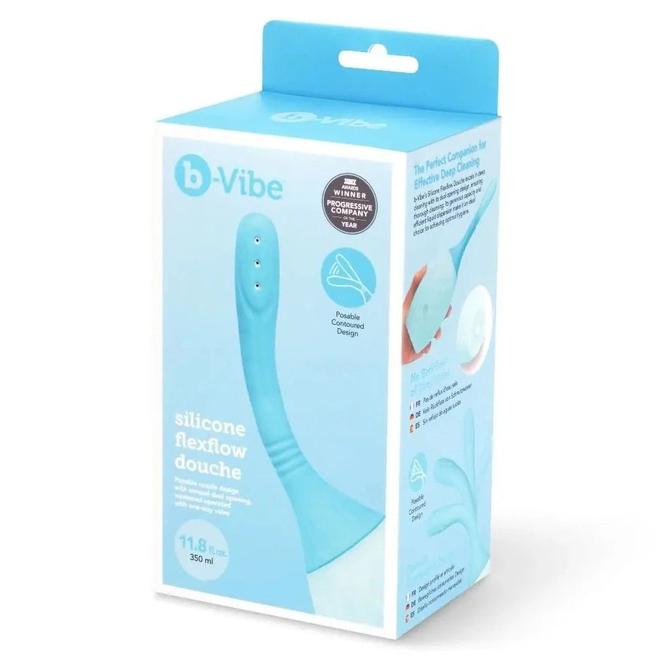 b-Vibe product packaging with blue and white design on a white background