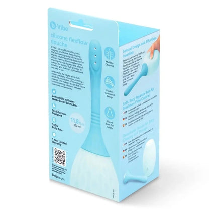 b-vibe silicone anal douche packaging on a white background