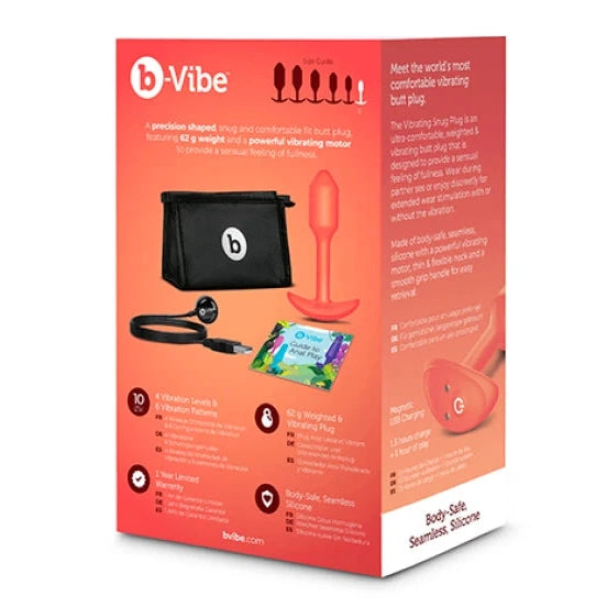 B-Vibe product packaging with red and orange design on a white background