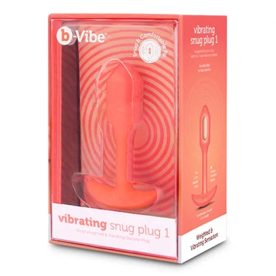 Box of a D-Vibe vibrating snug plug on a white background