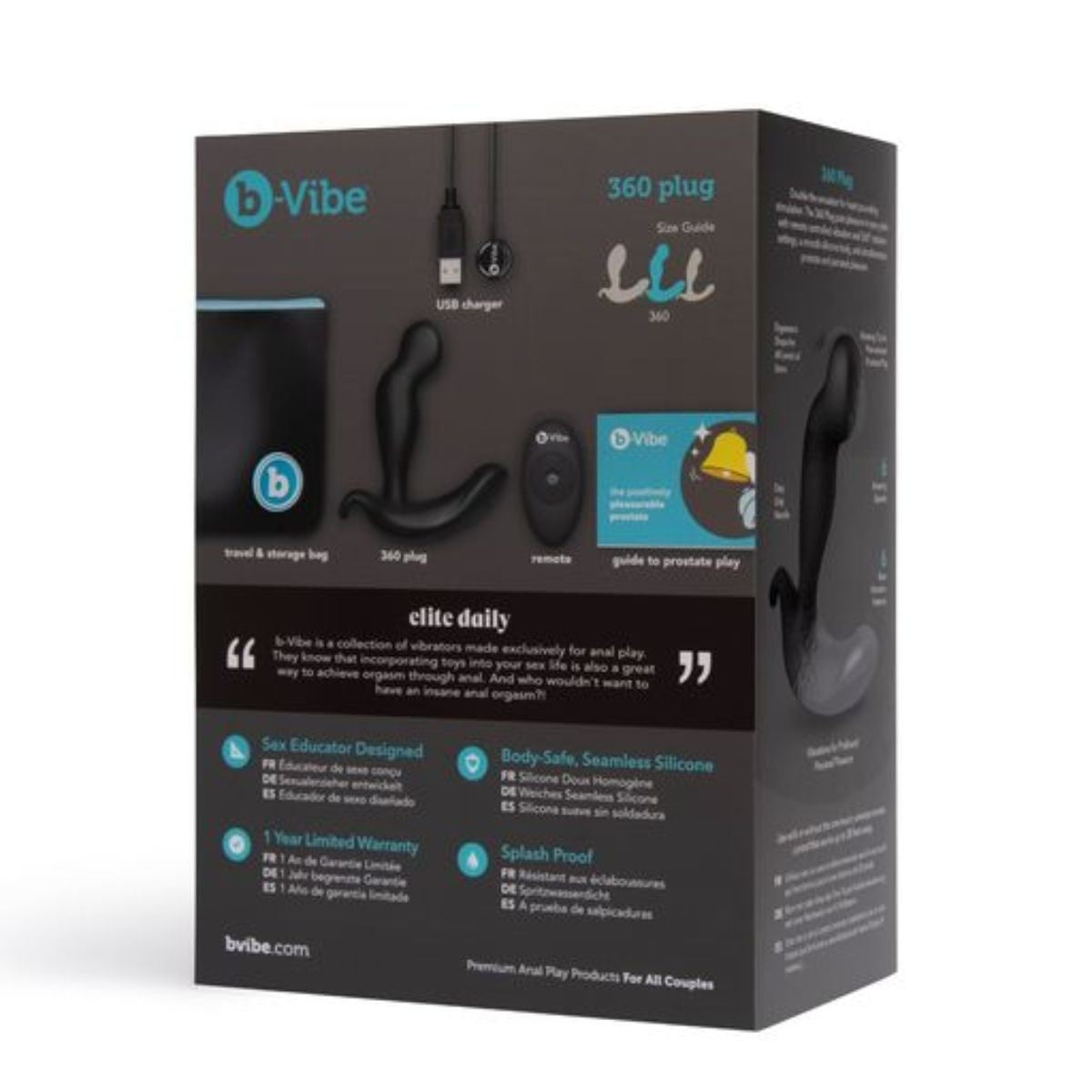 Vibe product packaging with branding and features on a white background