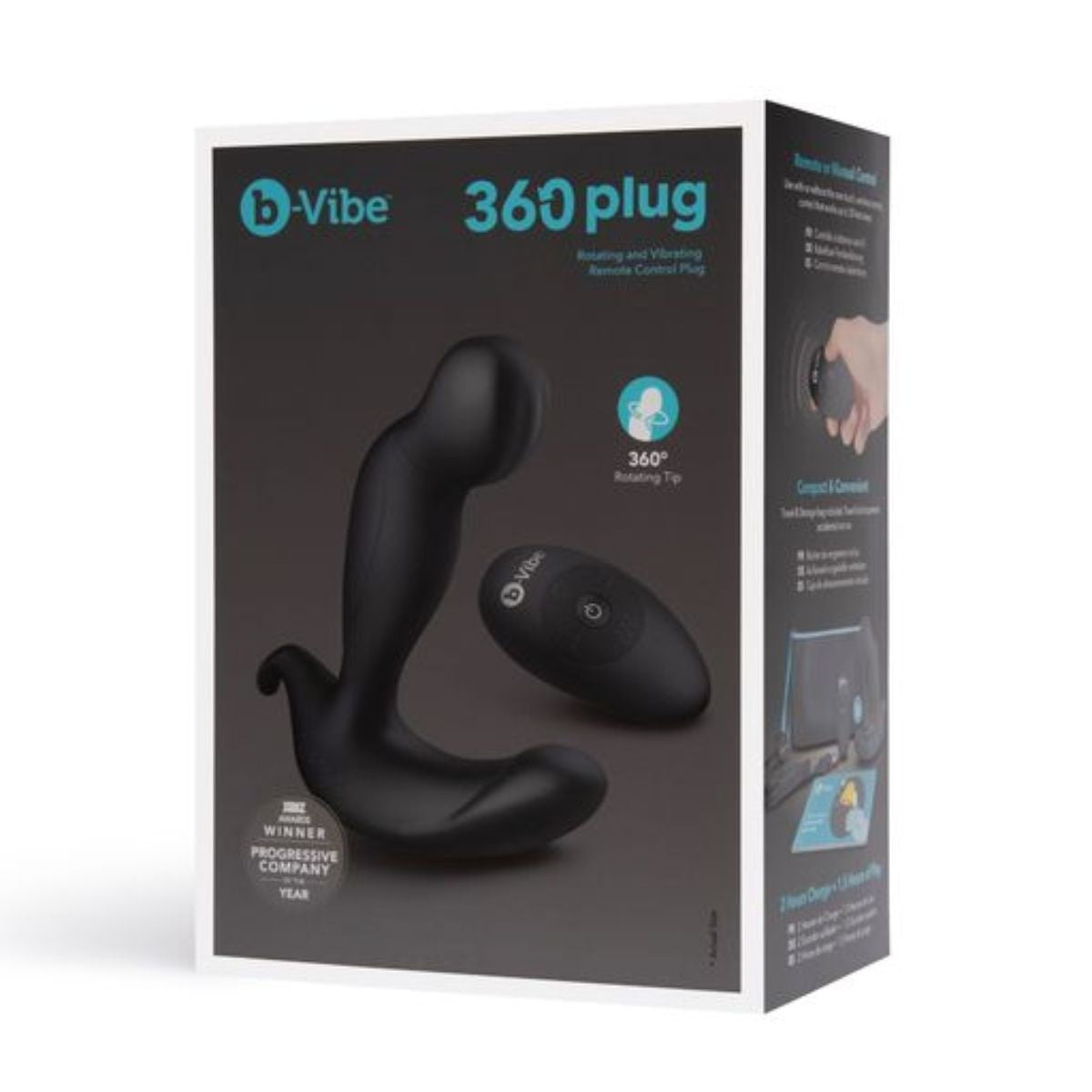 Box of a 360 plug product by Vibe on a white background