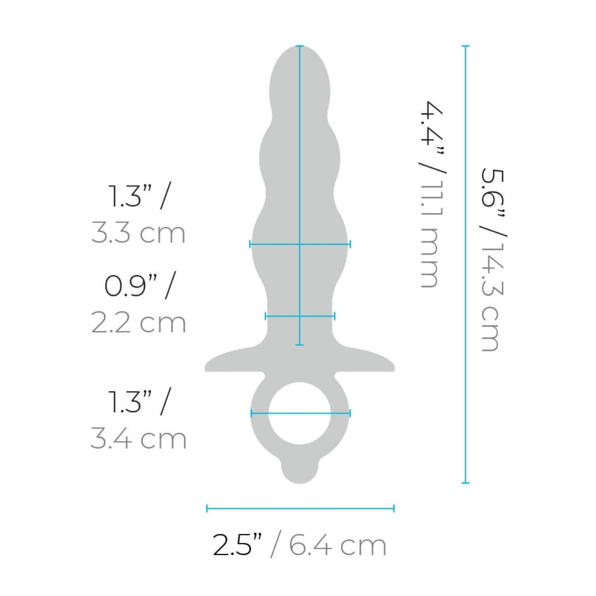 b-Vibe Butties Bounce Anal Butt Plug Blue Prostate Massager Silicone Waterproof
