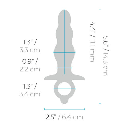 b-Vibe Butties Bounce Anal Butt Plug Blue Prostate Massager Silicone Waterproof