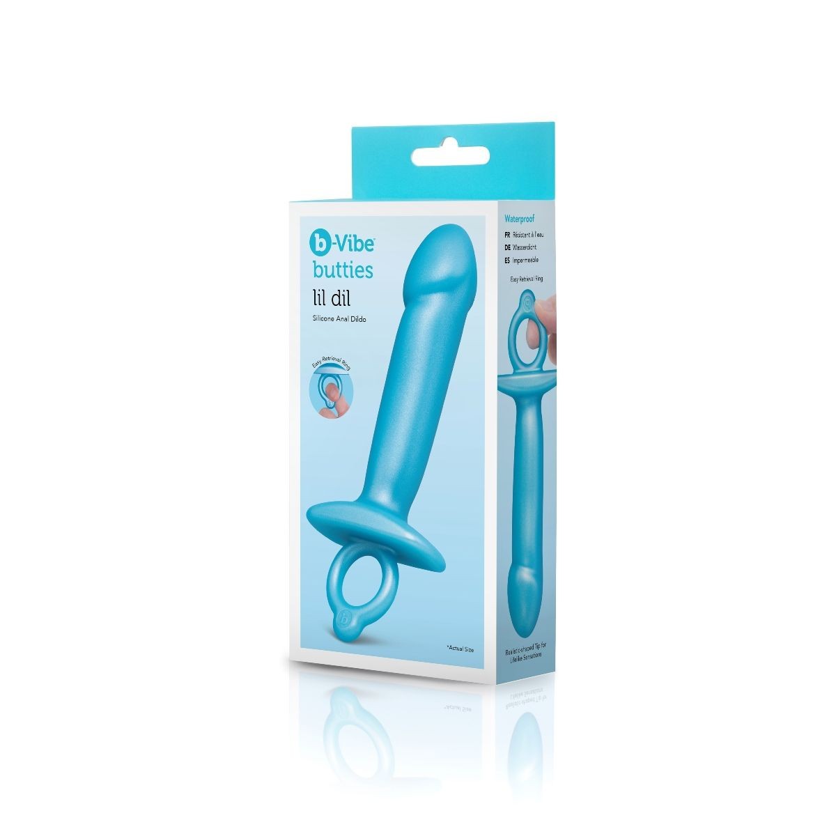 Blue b-Vibe product packaging on a white background
