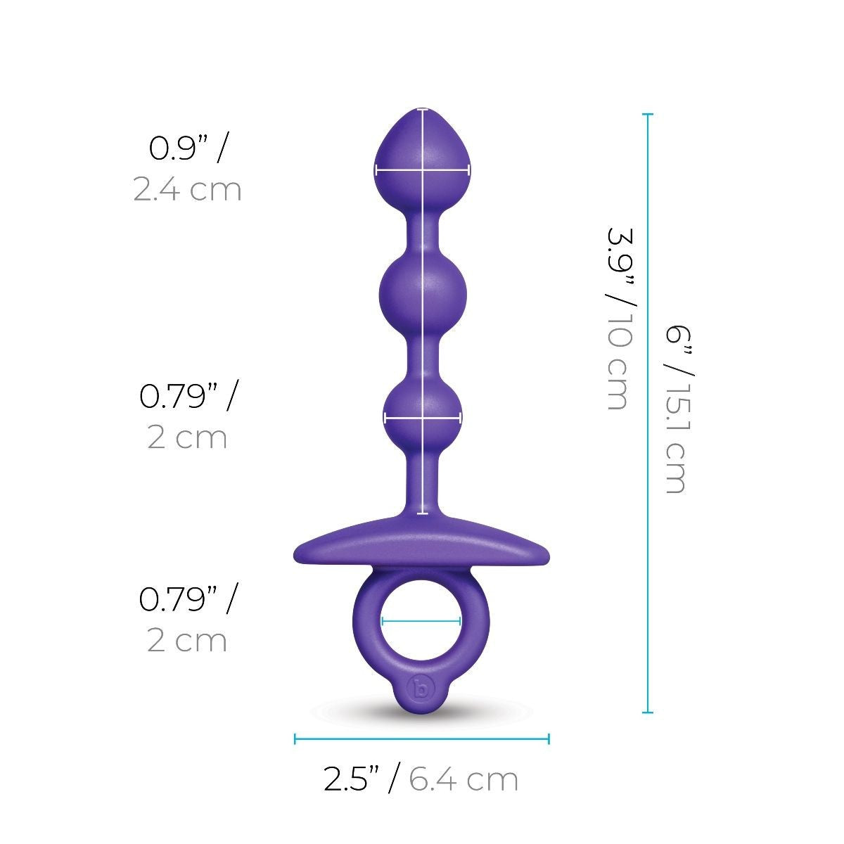 b-Vibe Butties Zip Anal Beads Butt Plug Dildo Prostate Massager Silicone