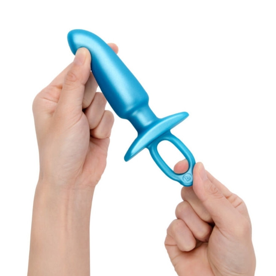 b-Vibe Hither Anal Butt Plug Blue Prostate Massager Silicone Waterproof Sex Toy
