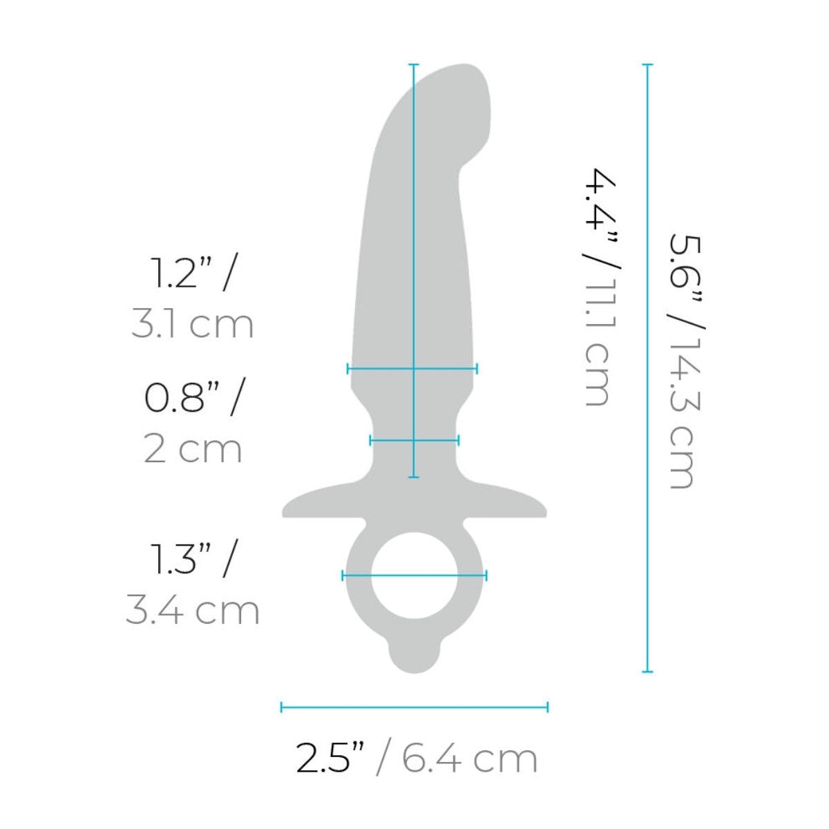 b-Vibe Hither Anal Butt Plug Blue Prostate Massager Silicone Waterproof Sex Toy
