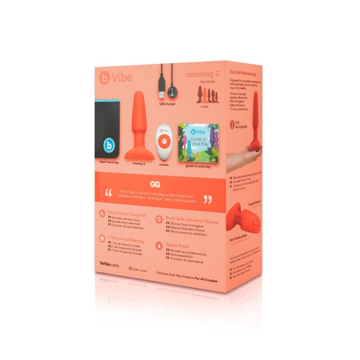 B-Vibe product packaging on a white background