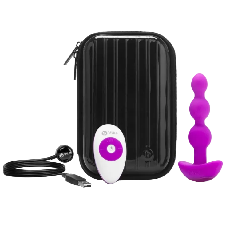 b-Vibe Triplet Remote Vibrating Anal Beads Butt Plug Prostate Massager Silicone