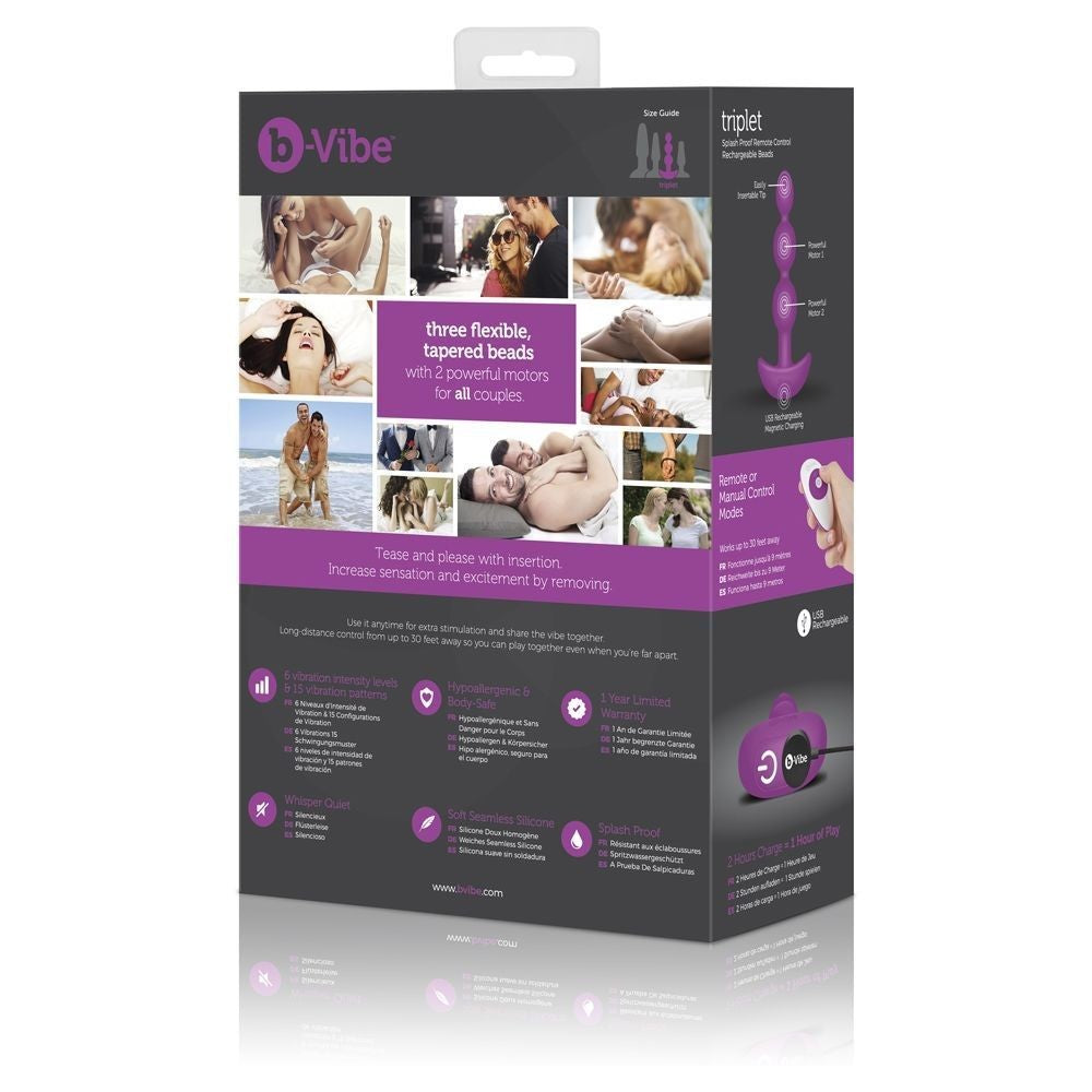b-Vibe product packaging with images of people using the product on a white background
