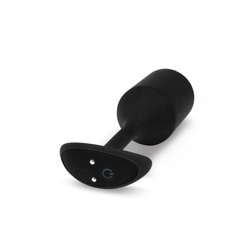 Black anal plug on a white background