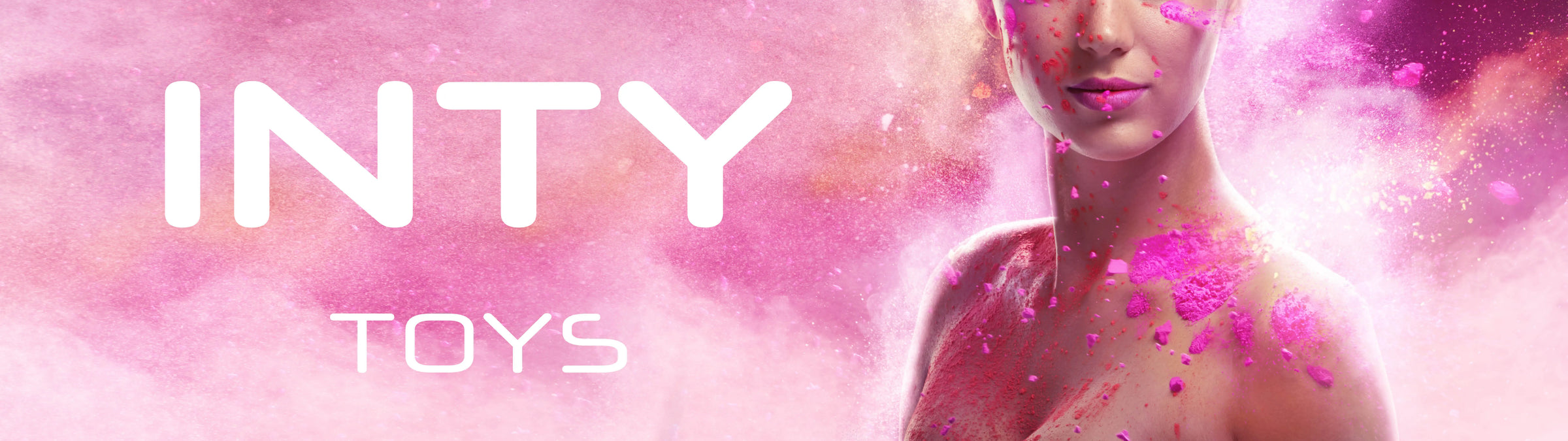 Inty sex toys logo on a colourful background 