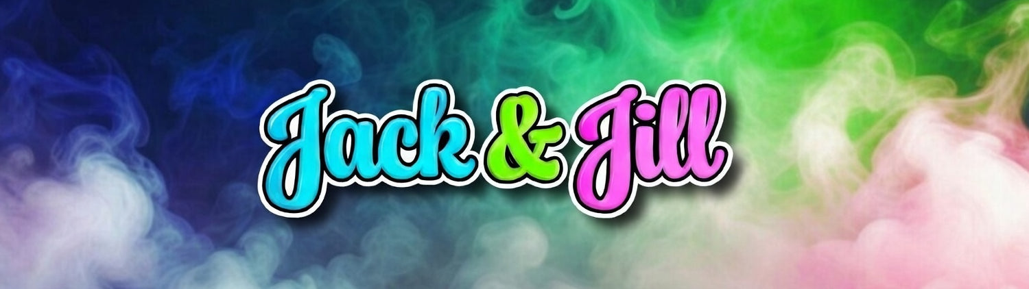 Colorful 'Jack & Jill' logo on a gradient background