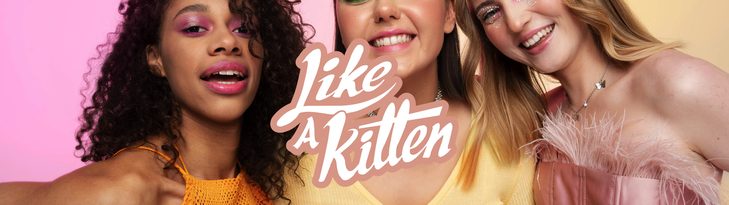 Like a kitten sex toy logo overlayed over women having fun