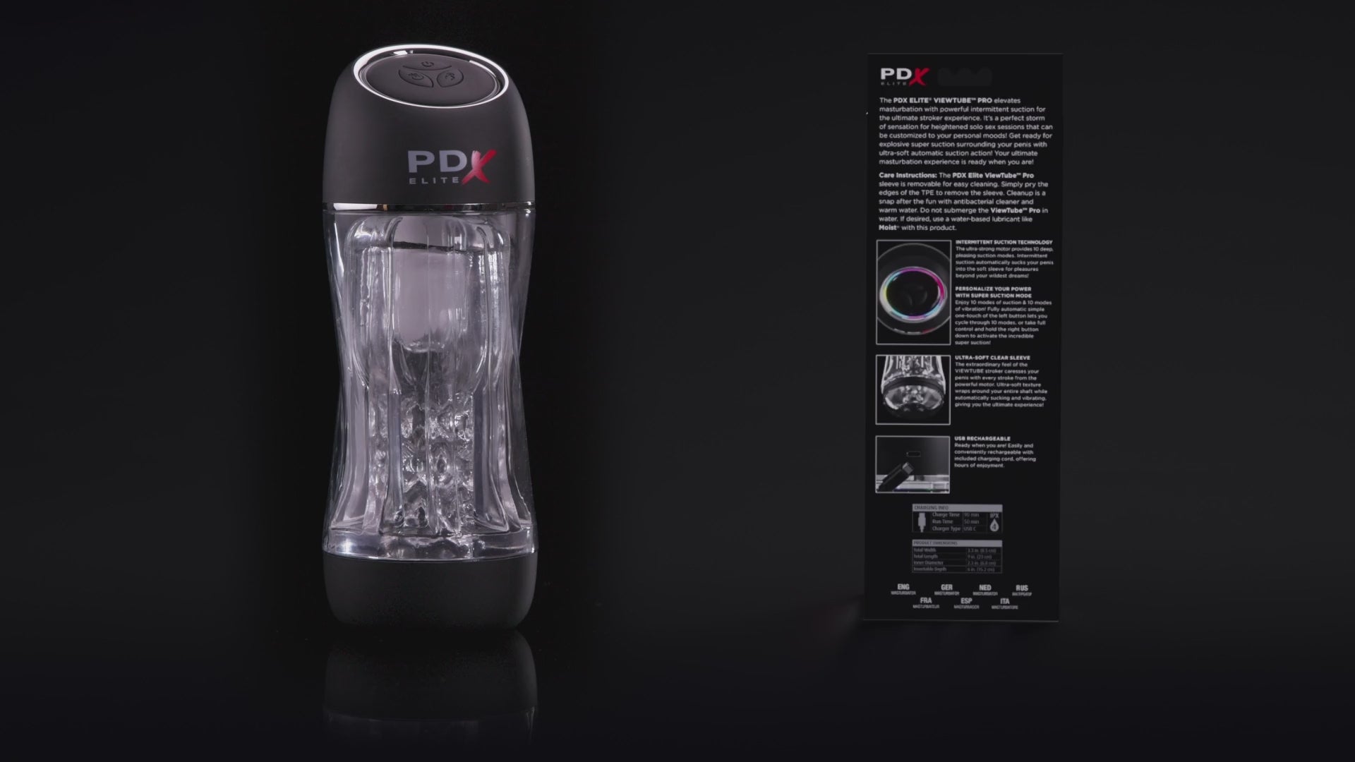 Pipedream PDX Elite ViewTube Pro Clear Male Suction Masturbator Stroker Blowjob Video